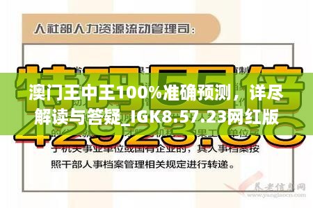 澳门王中王100%正确答案最新章节,澳门王中王100%正确答案最新章节揭秘与探讨